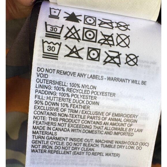 Canada Goose Mens Camouflage Down Jacket Size Medium Water-Repellent - Picture 9 of 12